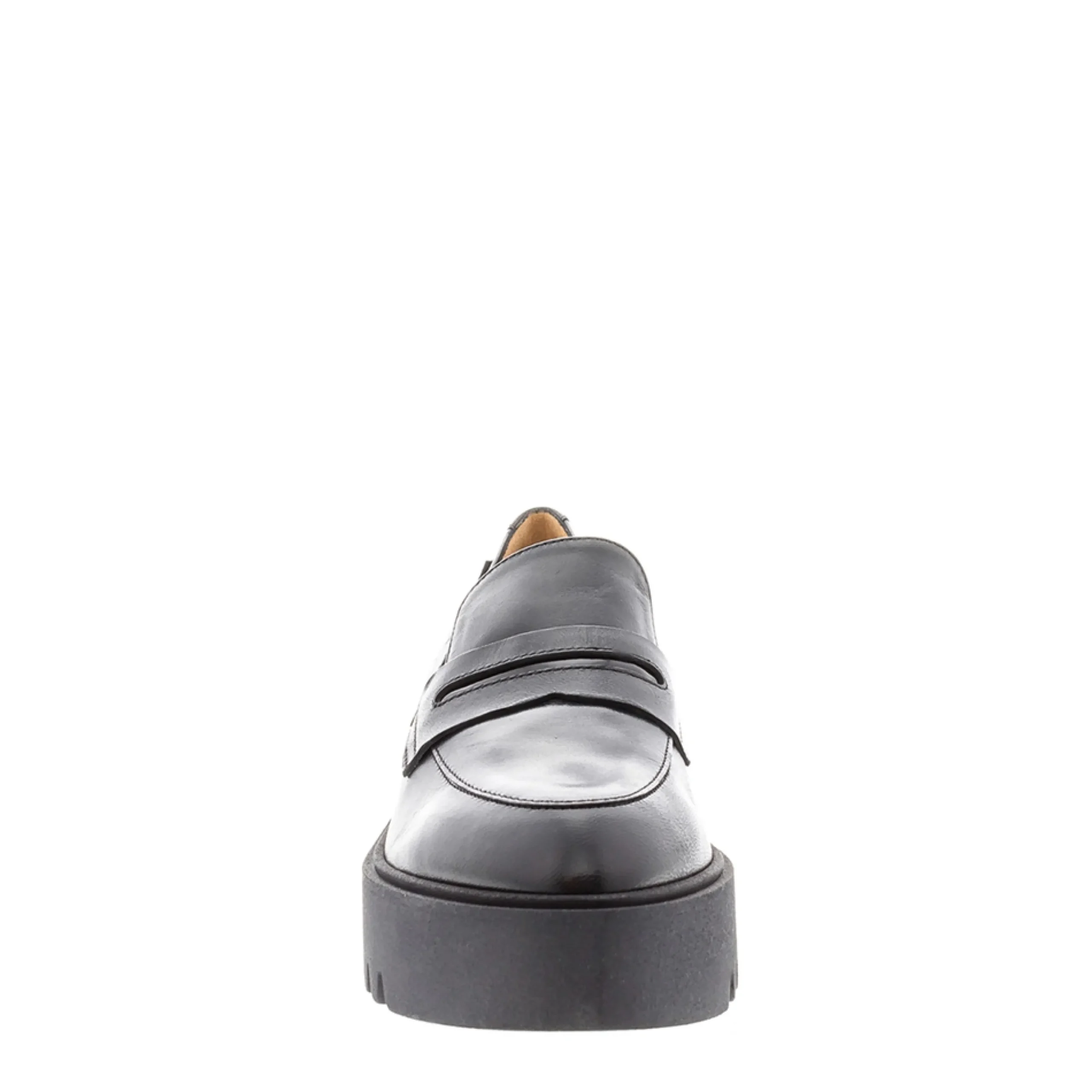 Opal Black Wedge Loafers