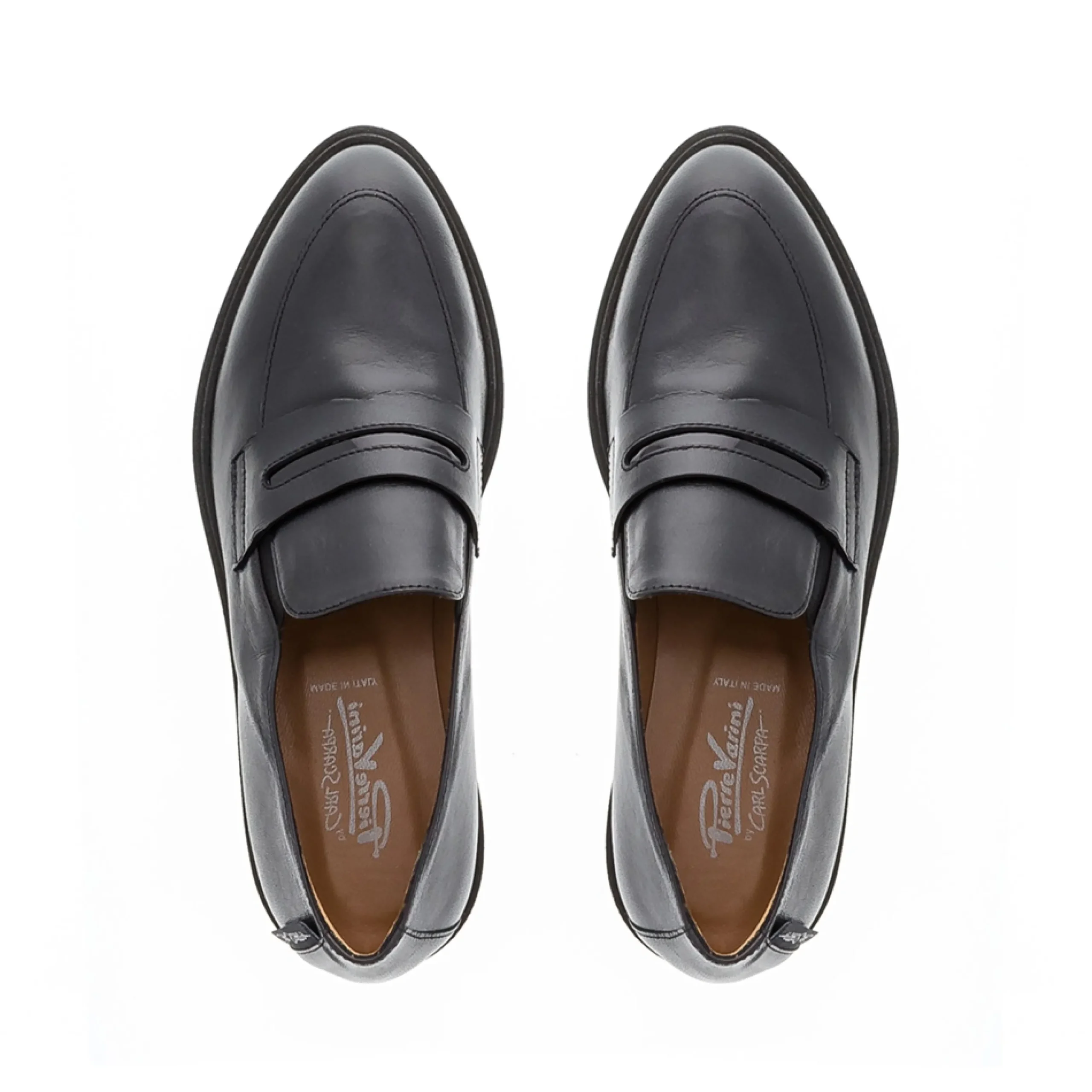 Opal Black Wedge Loafers