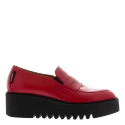 Opal Red Wedge Loafers