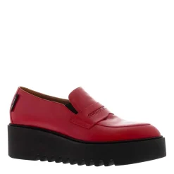 Opal Red Wedge Loafers