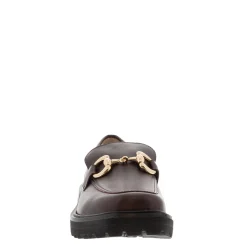 Petal Bordo Leather Snaffle Loafers