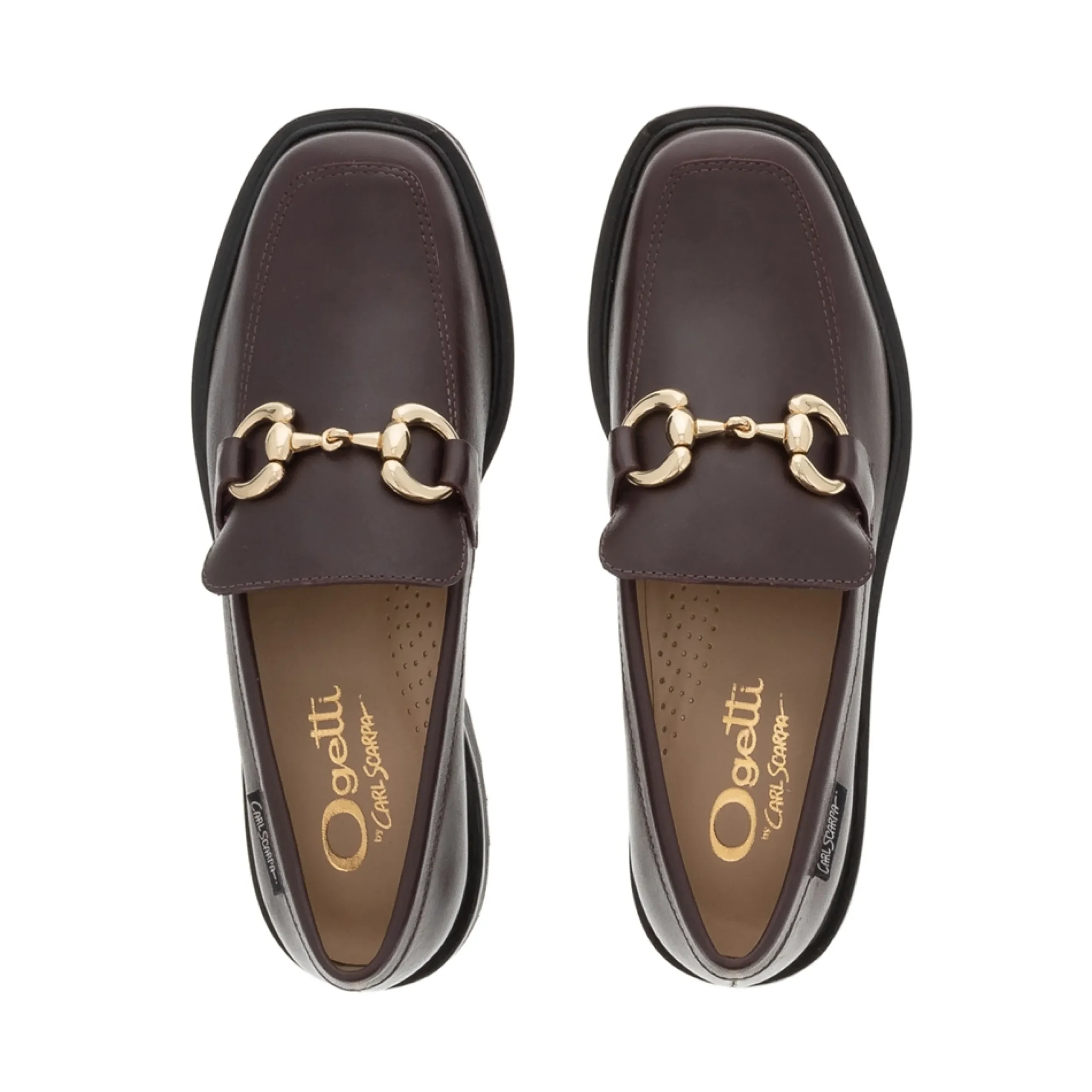 Petal Bordo Leather Snaffle Loafers