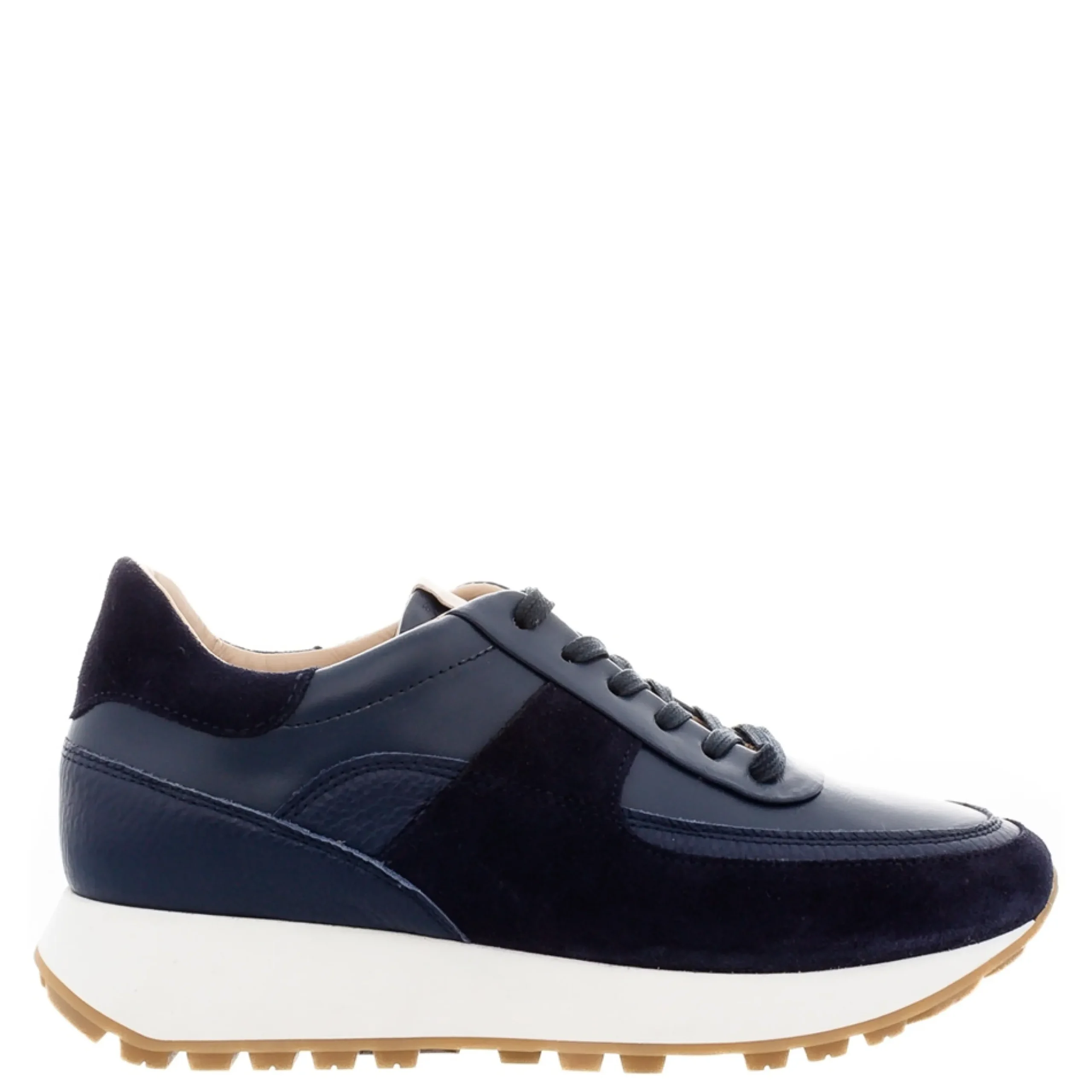 Polo Navy Leather Trainers