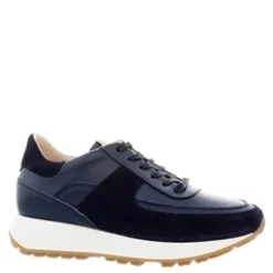 Polo Navy Leather Trainers