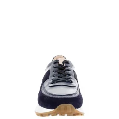 Polo Navy Leather Trainers