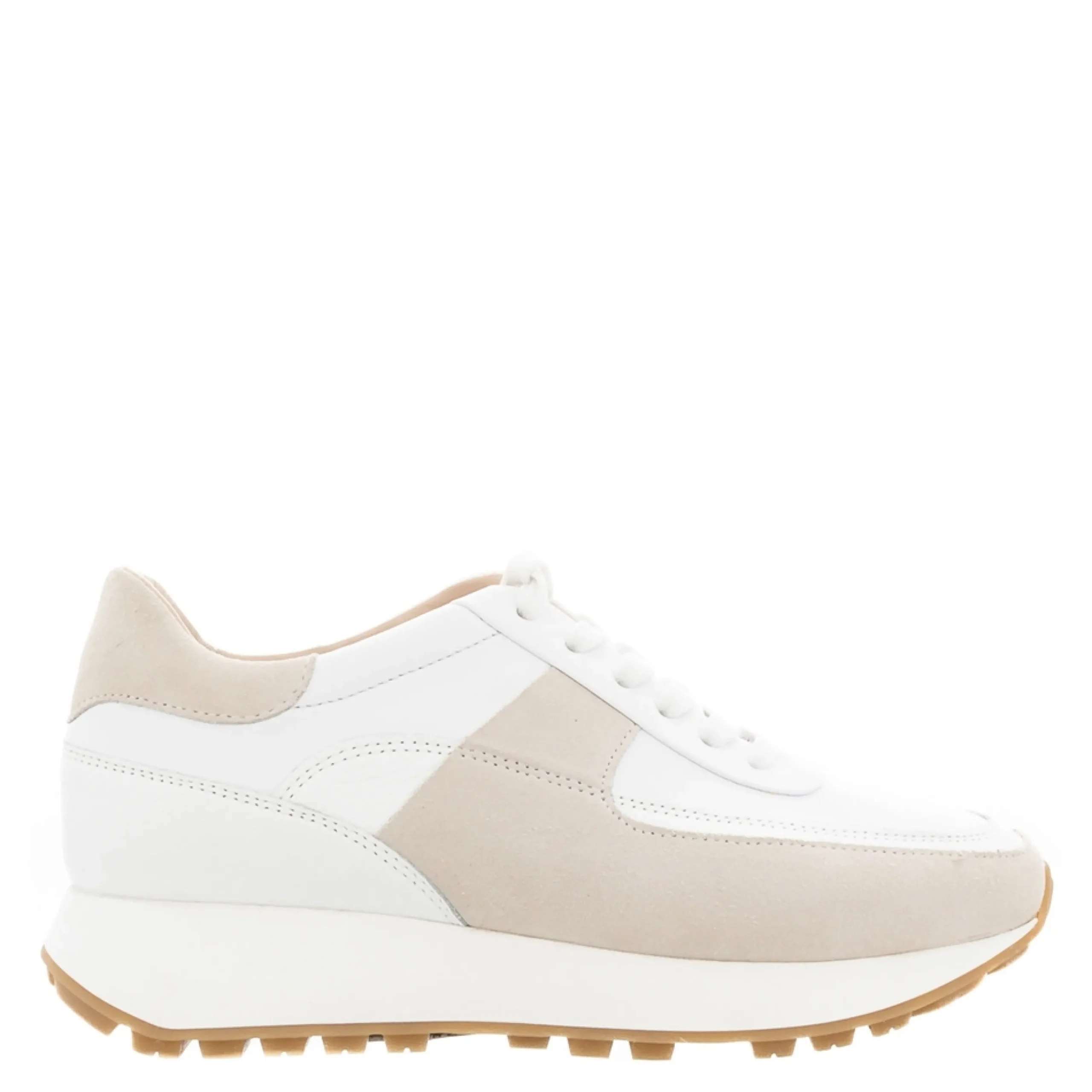 Polo White And Beige Leather Trainers