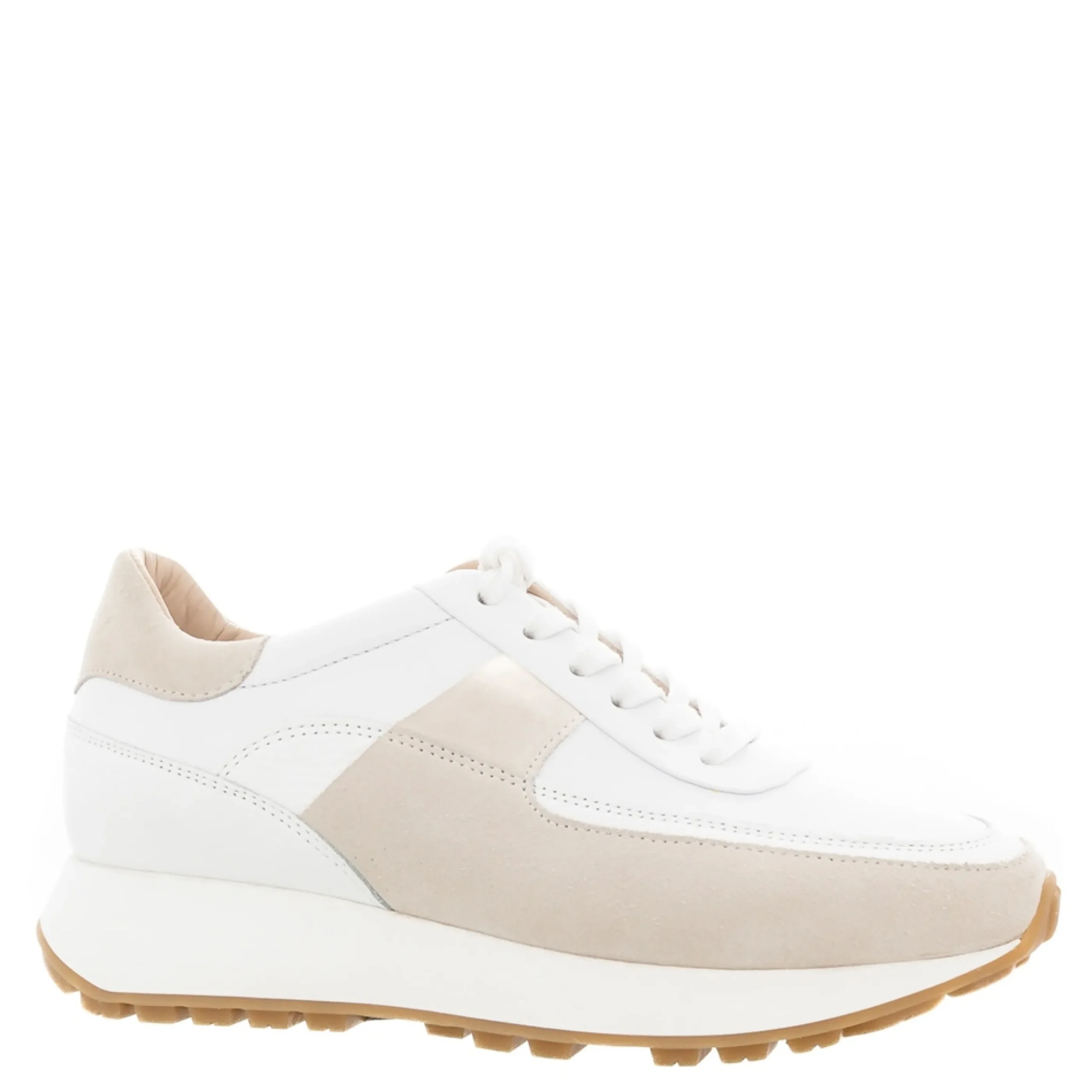 Polo White And Beige Leather Trainers