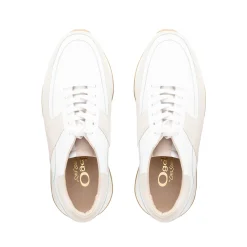 Polo White And Beige Leather Trainers