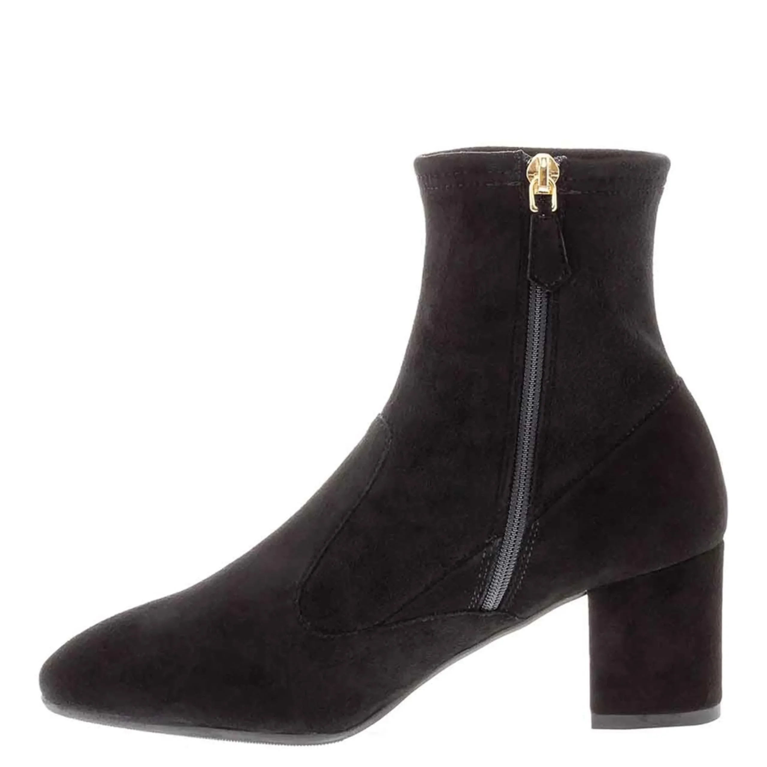 Rose Black Suede Ankle Boots
