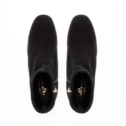Rose Black Suede Ankle Boots