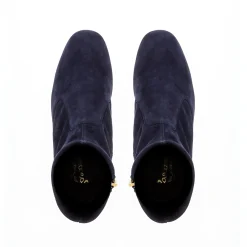 Rose Navy Suede Ankle Boots