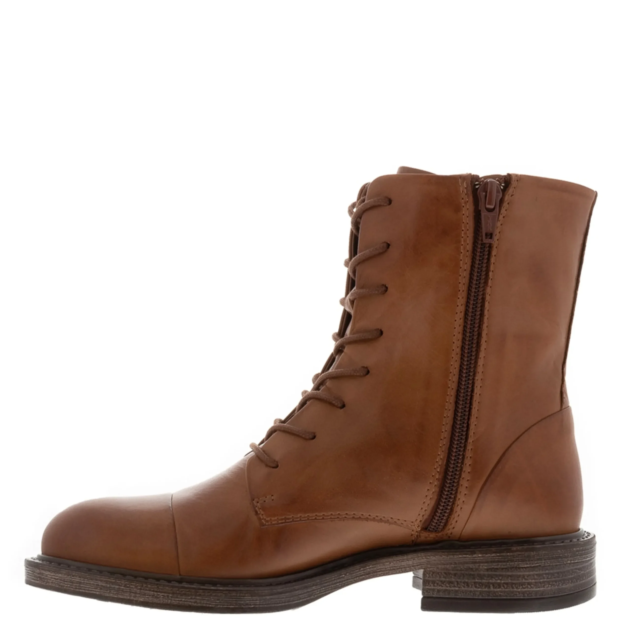 Rosemarie Tan Leather Lace Up Ankle Boots