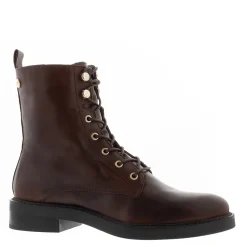 Roux Brown Leather Lace Up Ankle Boots