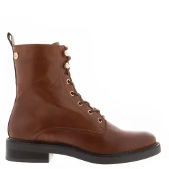 Roux Tan Leather Lace Up Ankle Boots