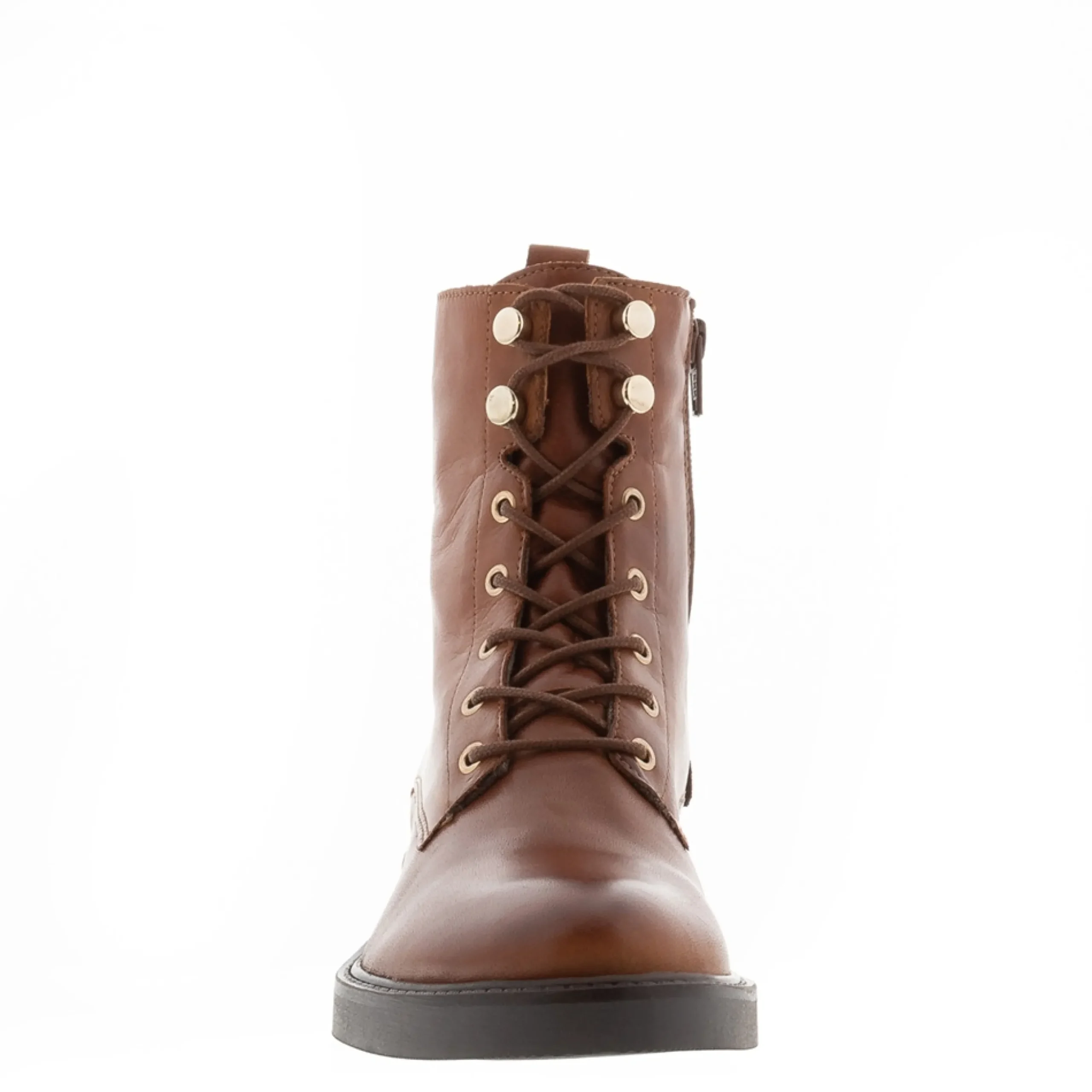 Roux Tan Leather Lace Up Ankle Boots