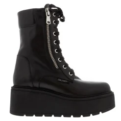 Sabatto Black Leather Lace Up Ankle Boots