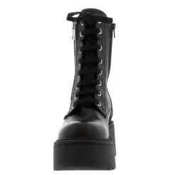 Sabatto Black Leather Lace Up Ankle Boots