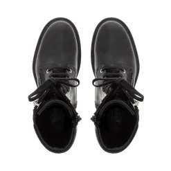 Sabatto Black Leather Lace Up Ankle Boots