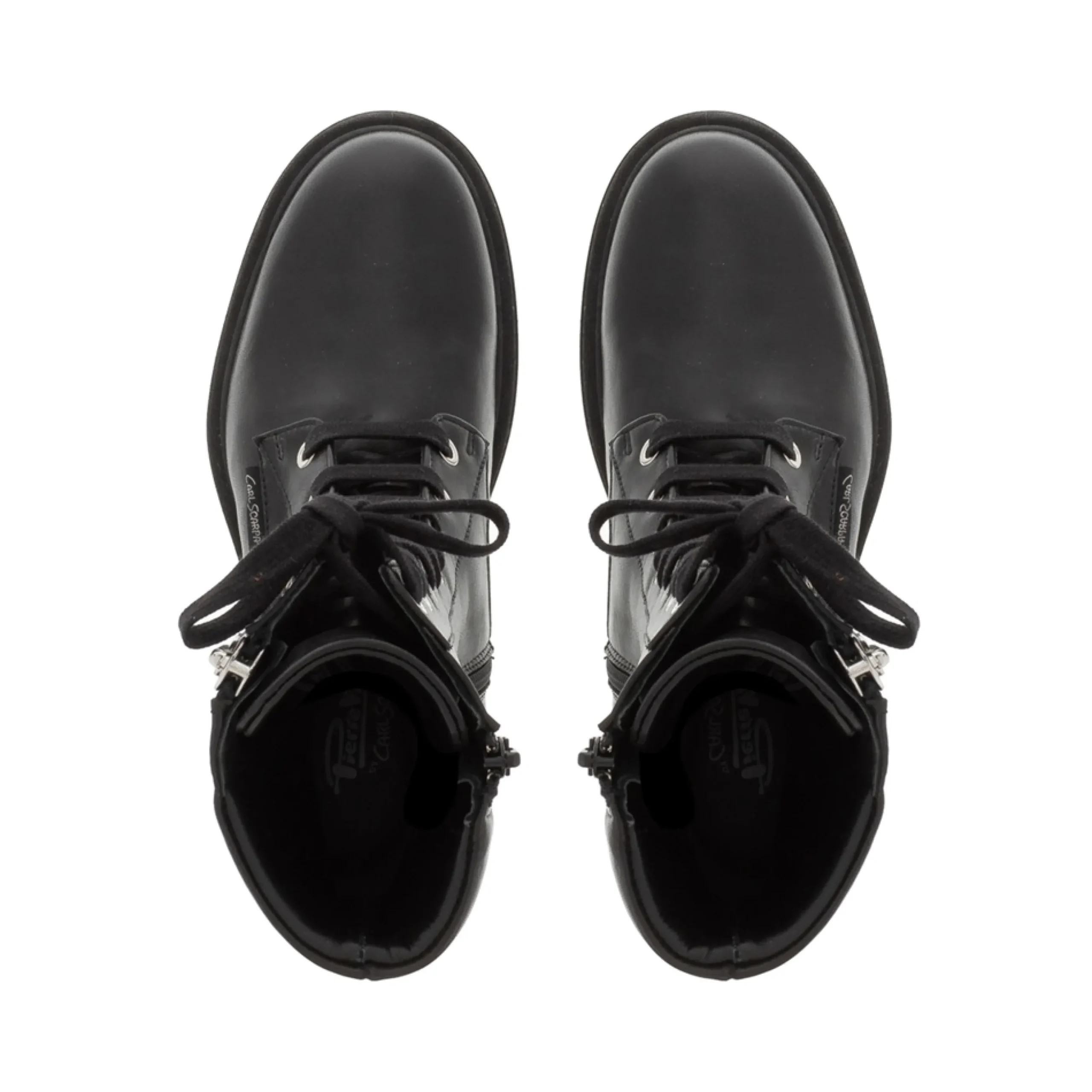Sabatto Black Leather Lace Up Ankle Boots