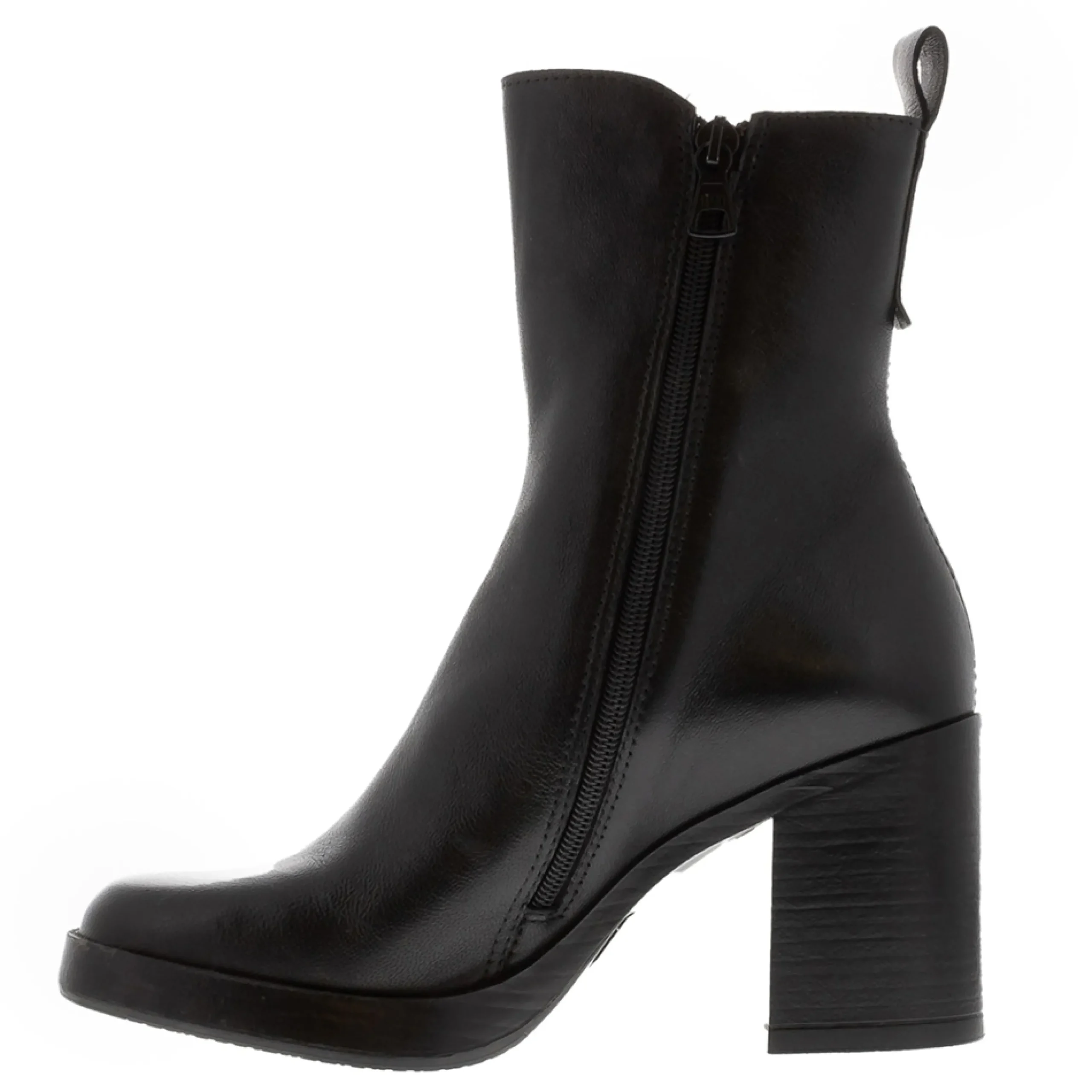 Saxby Black Leather Ankle Boots