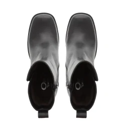 Saxby Black Leather Ankle Boots