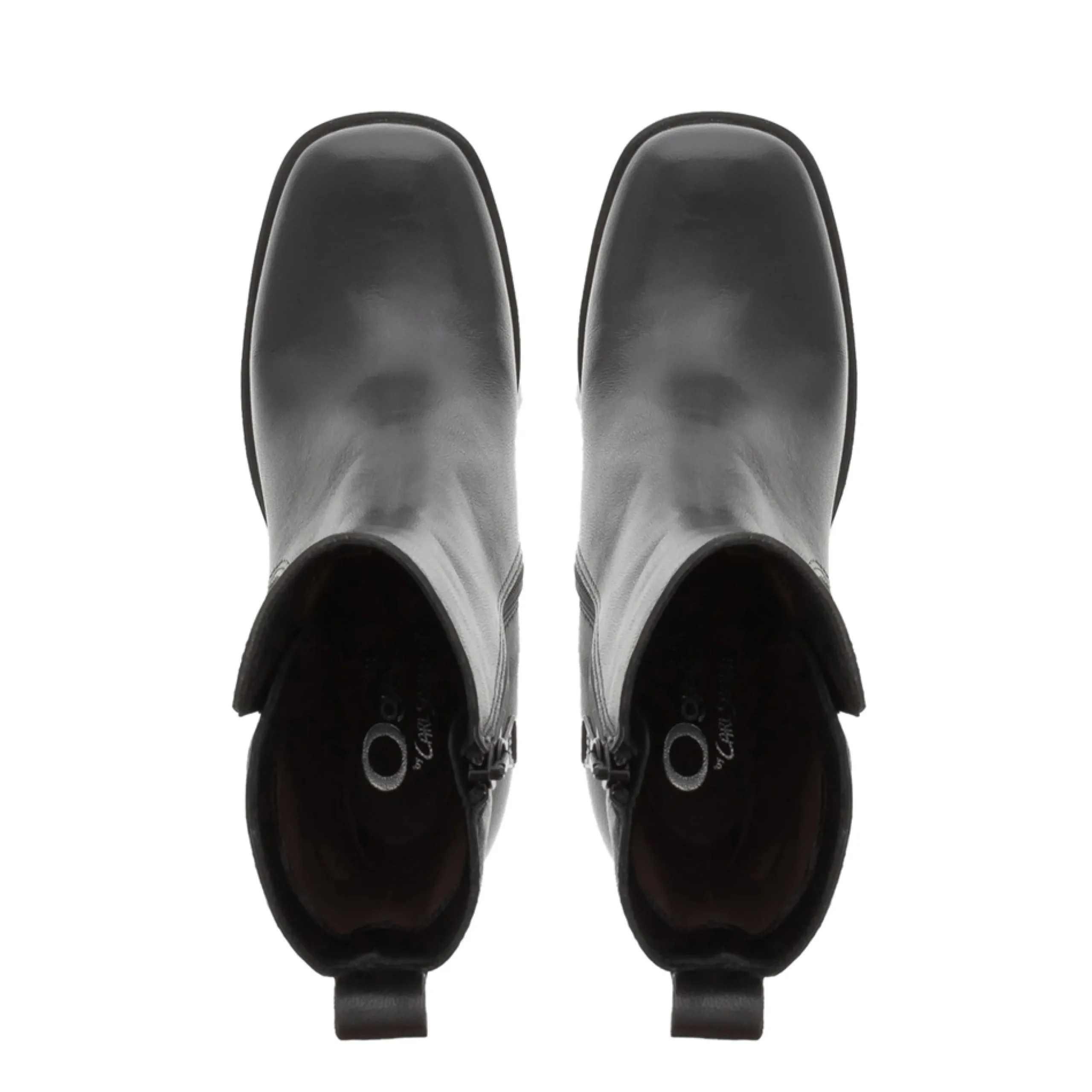 Saxby Black Leather Ankle Boots