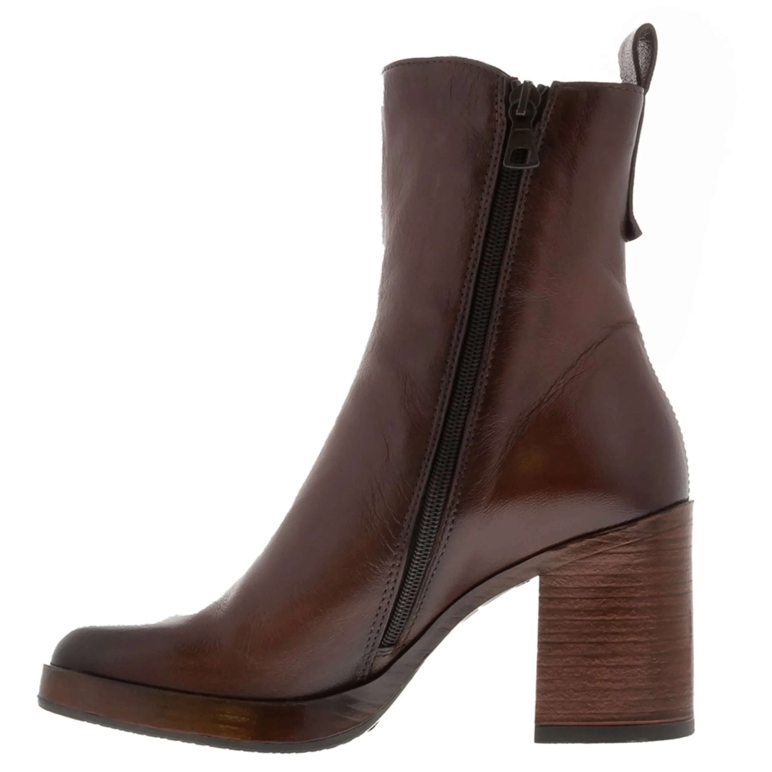 Saxby Tan Leather Ankle Boots