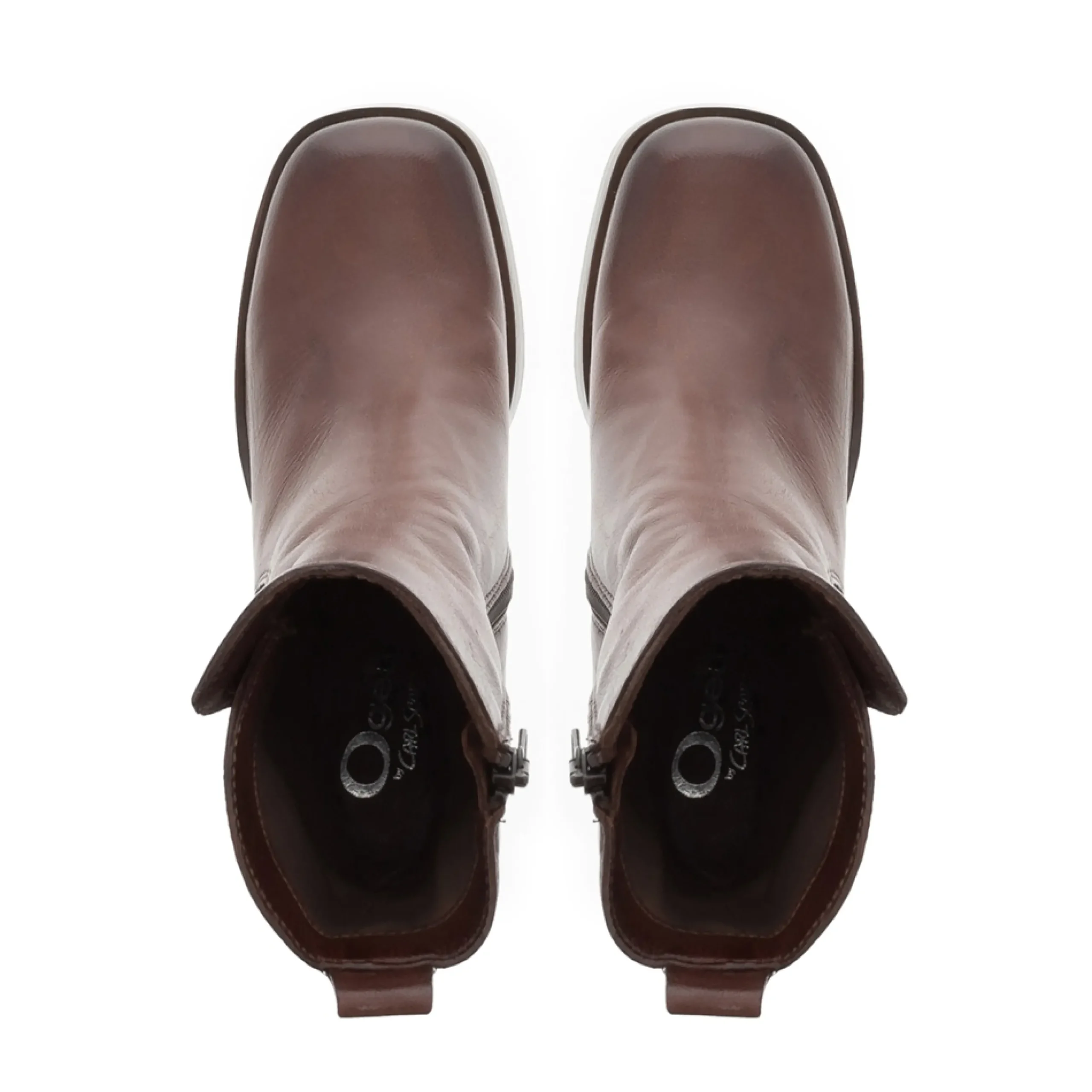 Saxby Tan Leather Ankle Boots