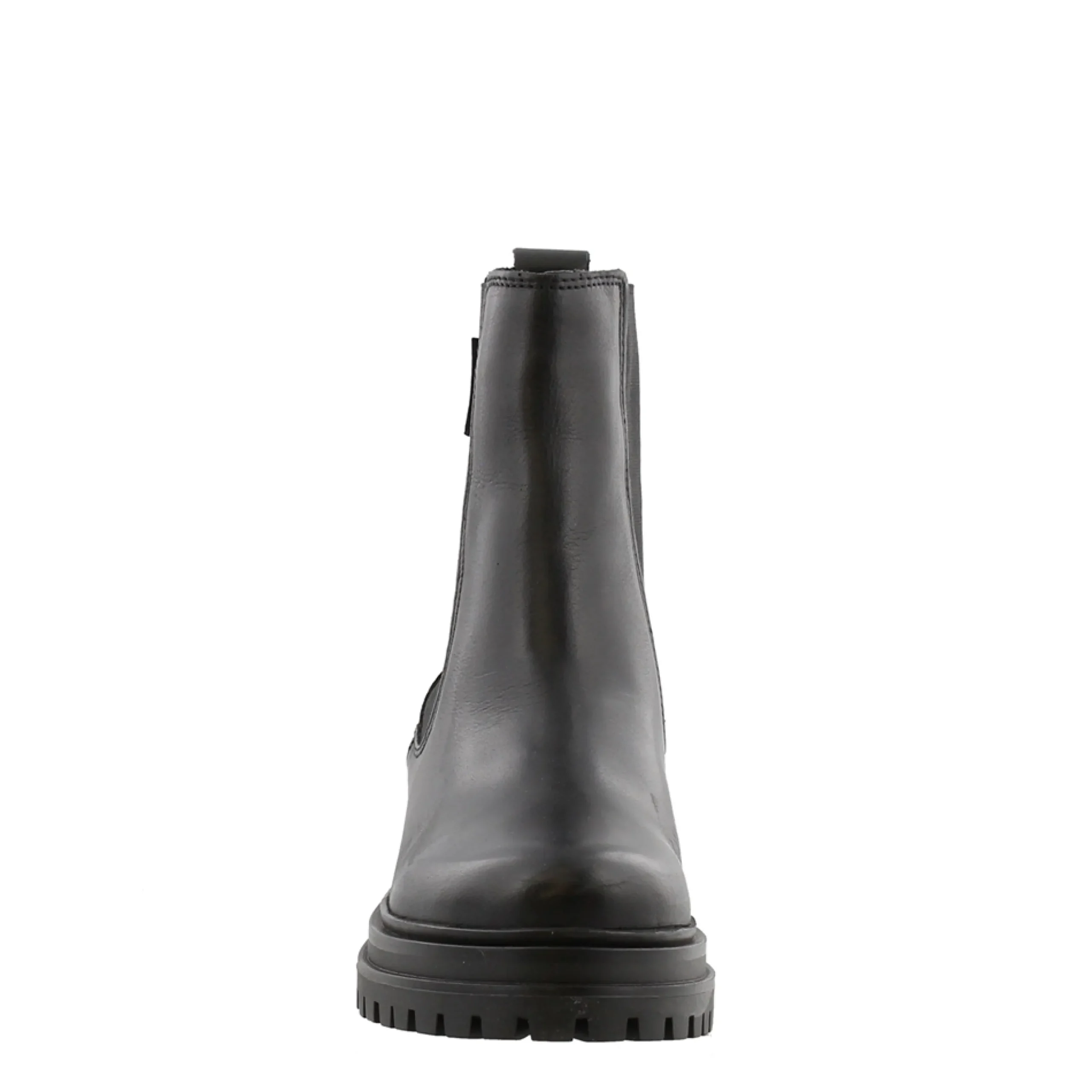 Selessia Black Leather Chelsea Boots