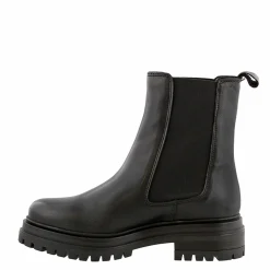 Selessia Black Leather Chelsea Boots