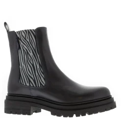 Selessia Navy Leather Chelsea Boots
