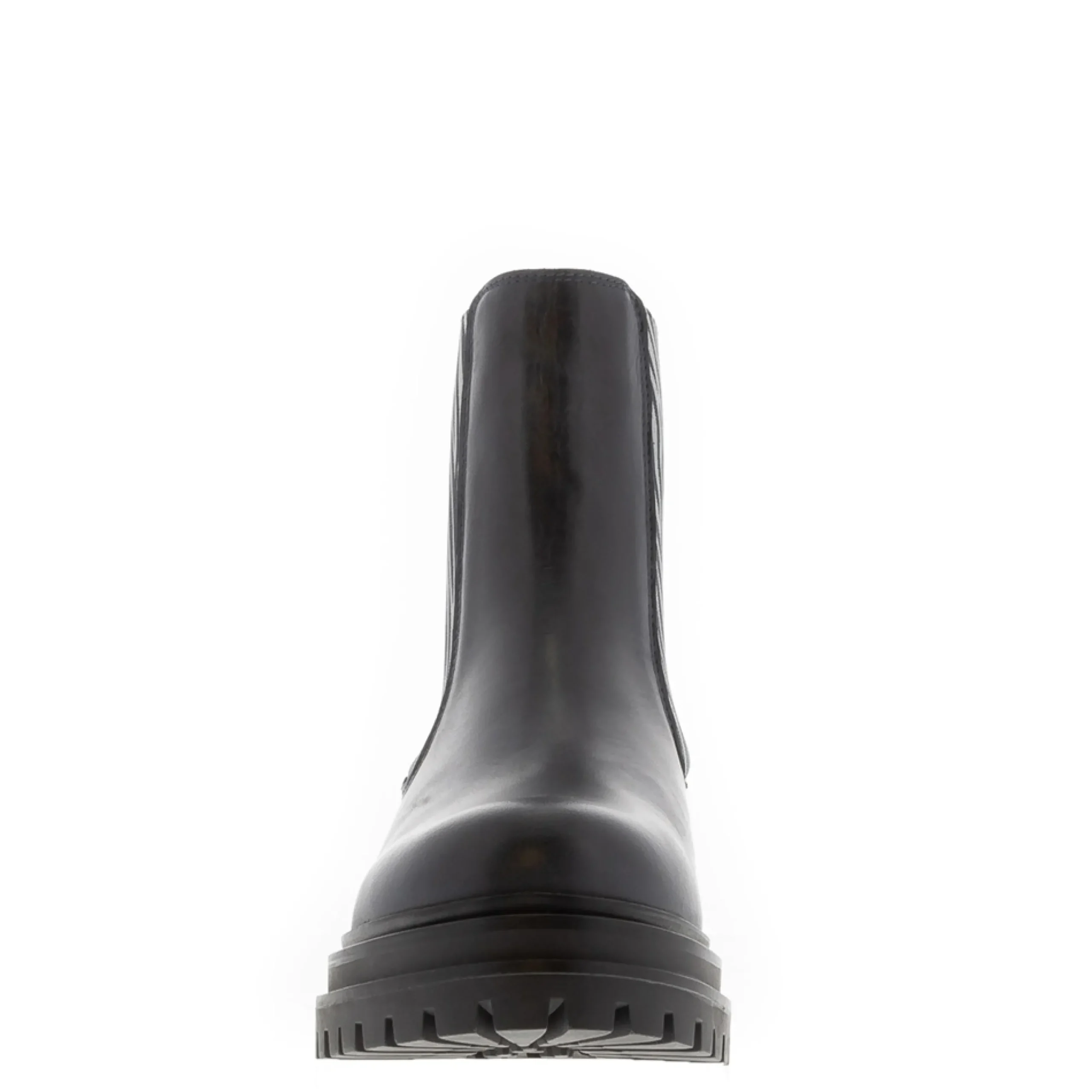 Selessia Navy Leather Chelsea Boots