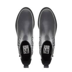 Selessia Navy Leather Chelsea Boots