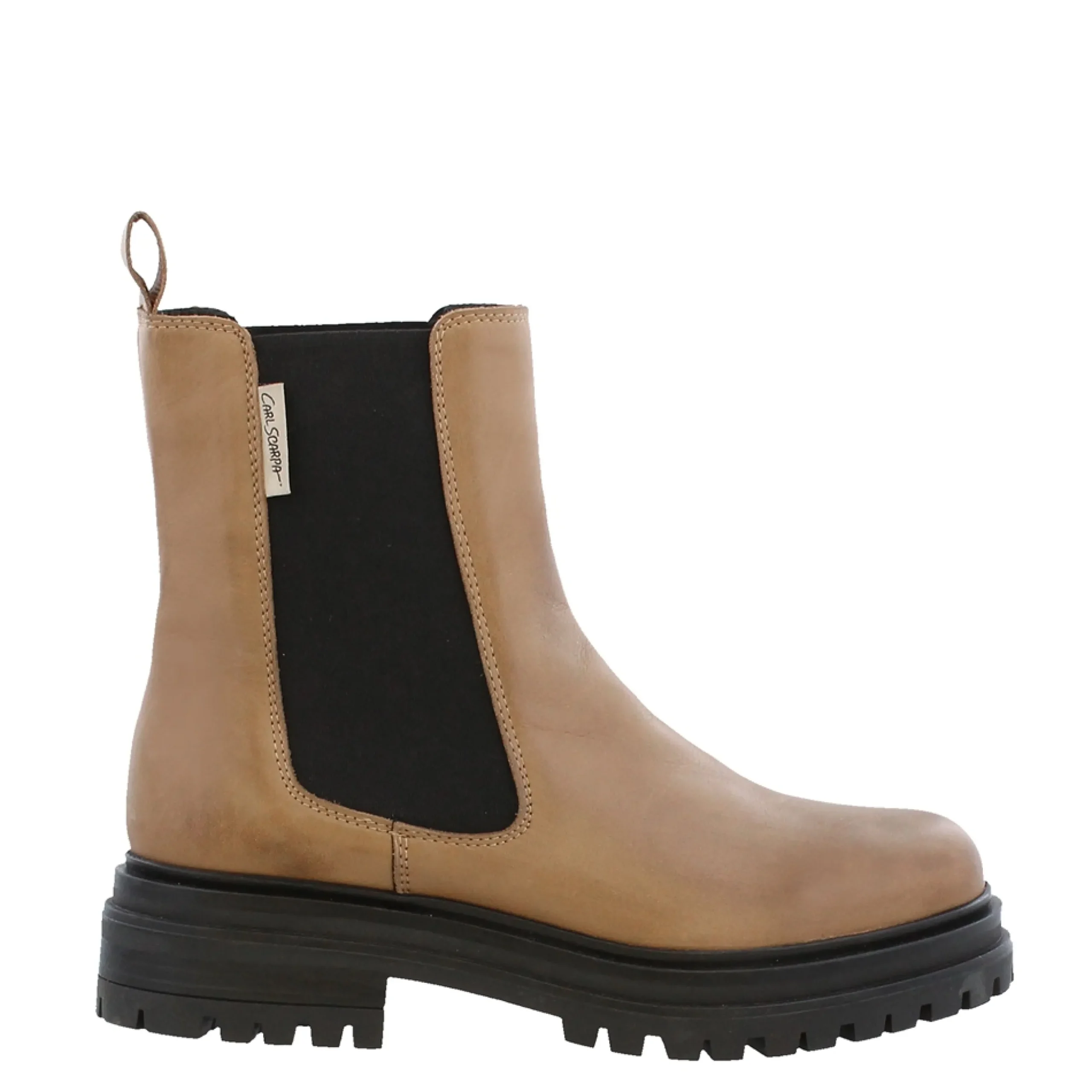 Selessia Taupe Leather Chelsea Boots