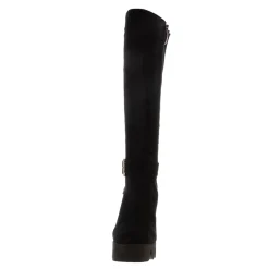 Sorelle Black Suede Wavesole Knee High Boots
