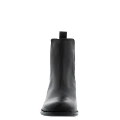 Stormi Black Leather Mid Heel Chelsea Boots