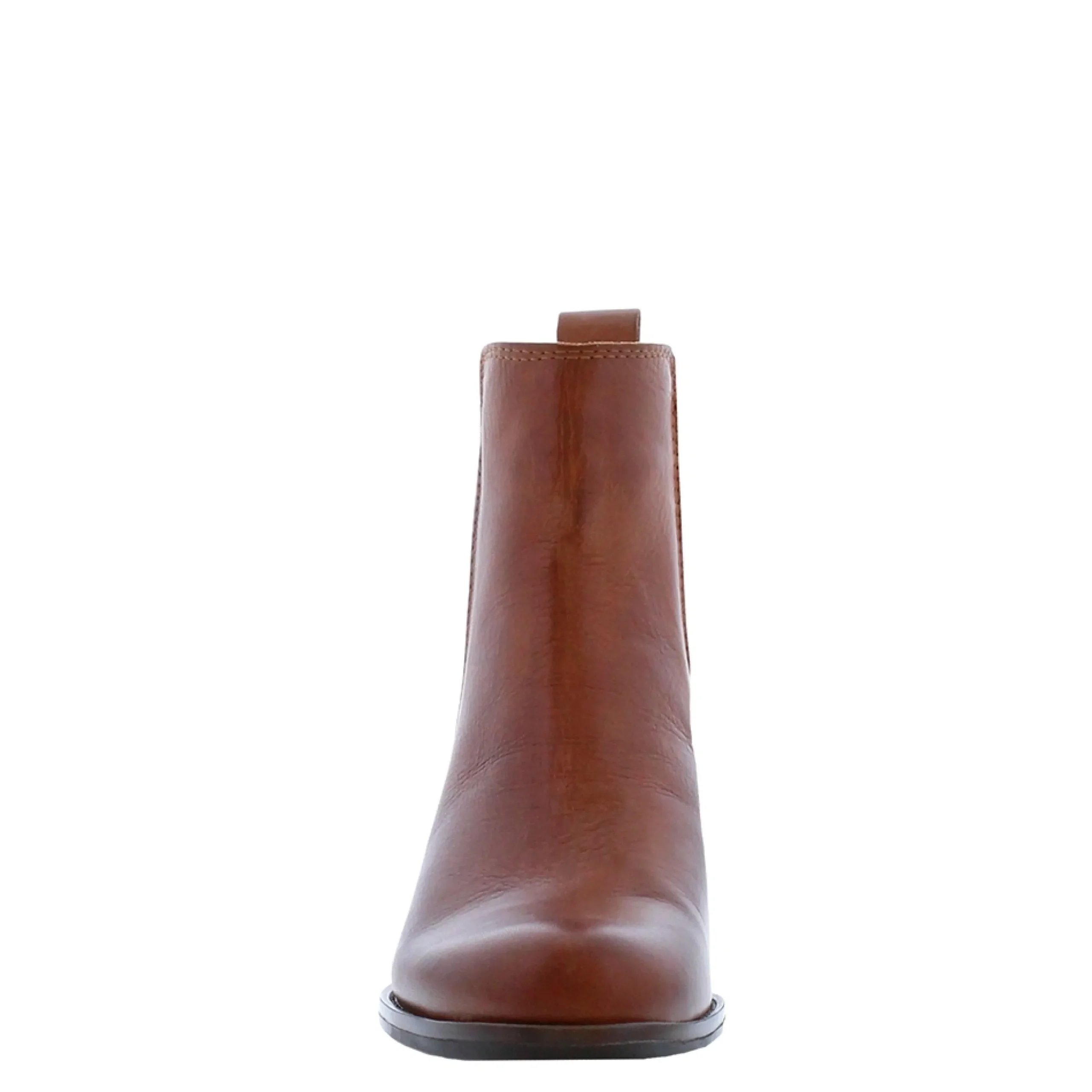 Stormi Tan Leather Block Heeled Chelsea Boots