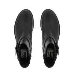 Sumaya Black Leather Ankle Boots