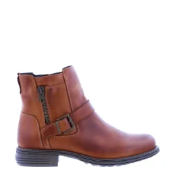 Sumaya Tan Leather Ankle Boots