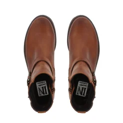 Sumaya Tan Leather Ankle Boots