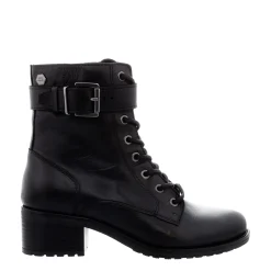 Turner Black Leather Lace Up Ankle Boots
