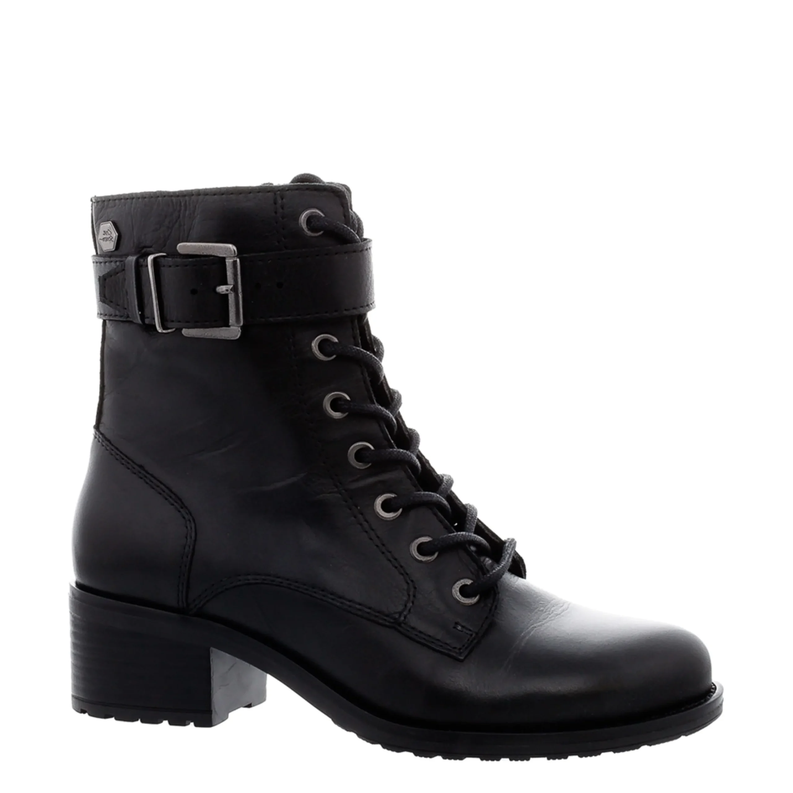 Turner Black Leather Lace Up Ankle Boots