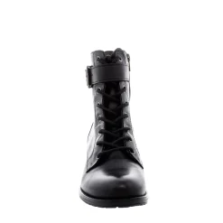 Turner Black Leather Lace Up Ankle Boots