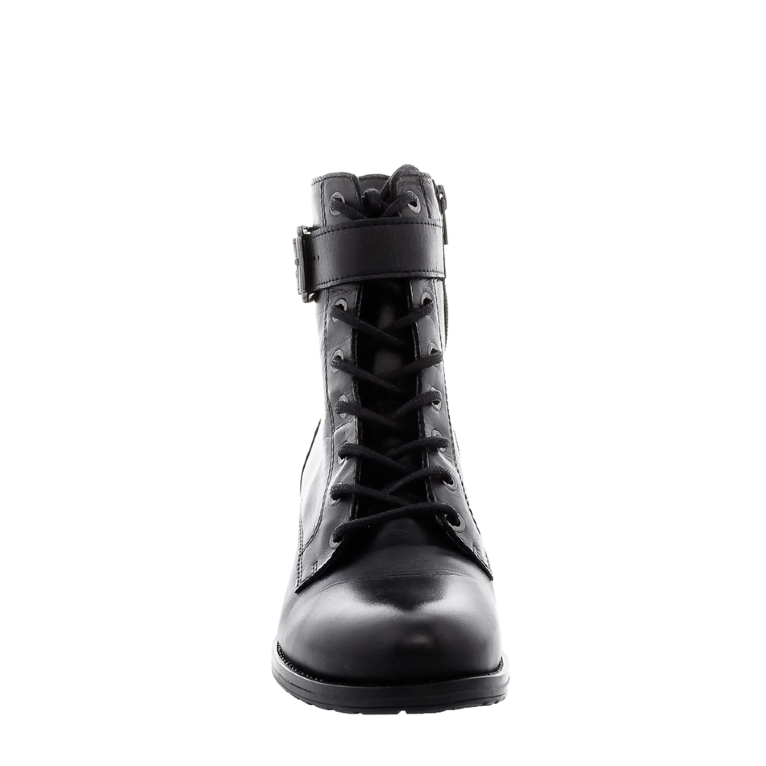 Turner Black Leather Lace Up Ankle Boots