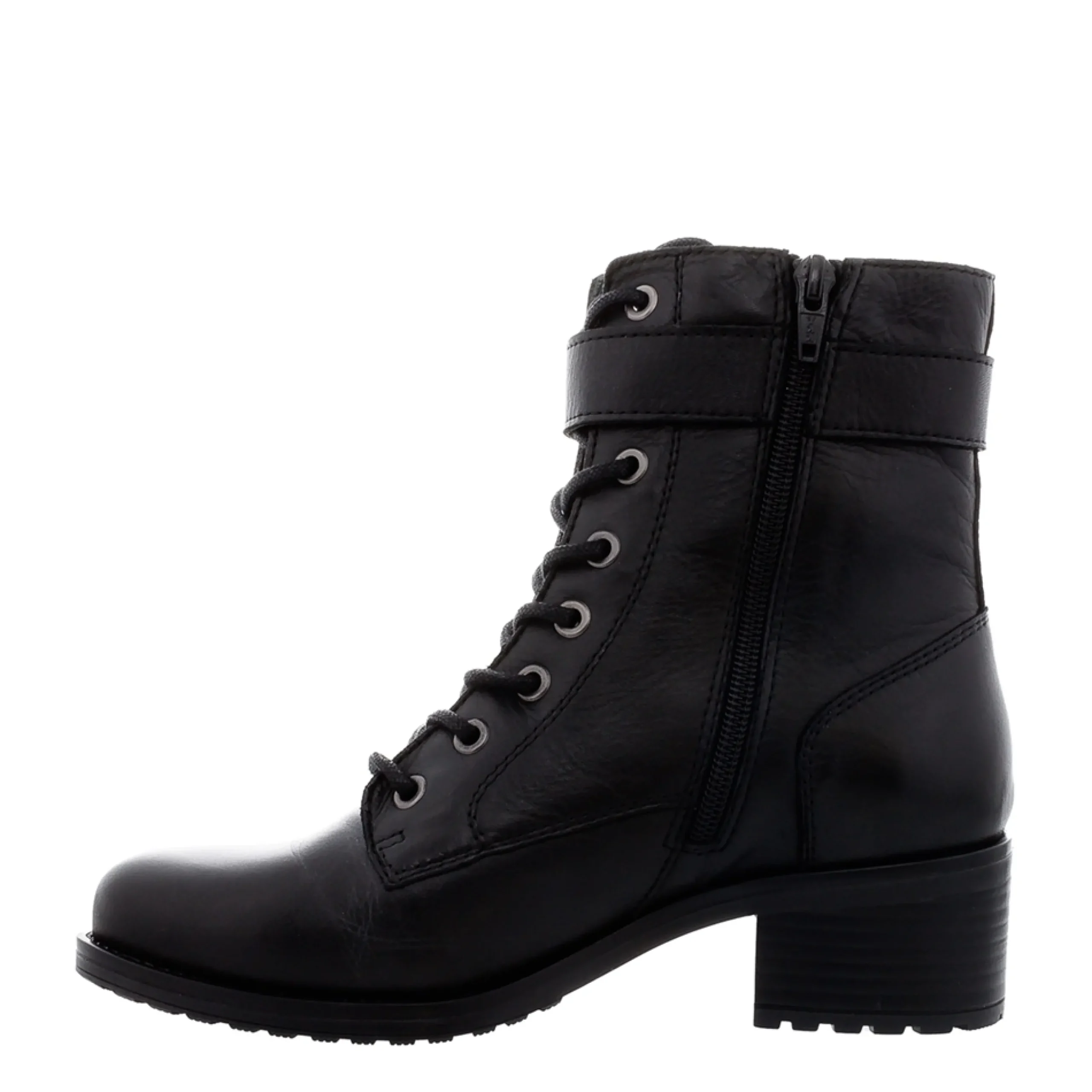 Turner Black Leather Lace Up Ankle Boots