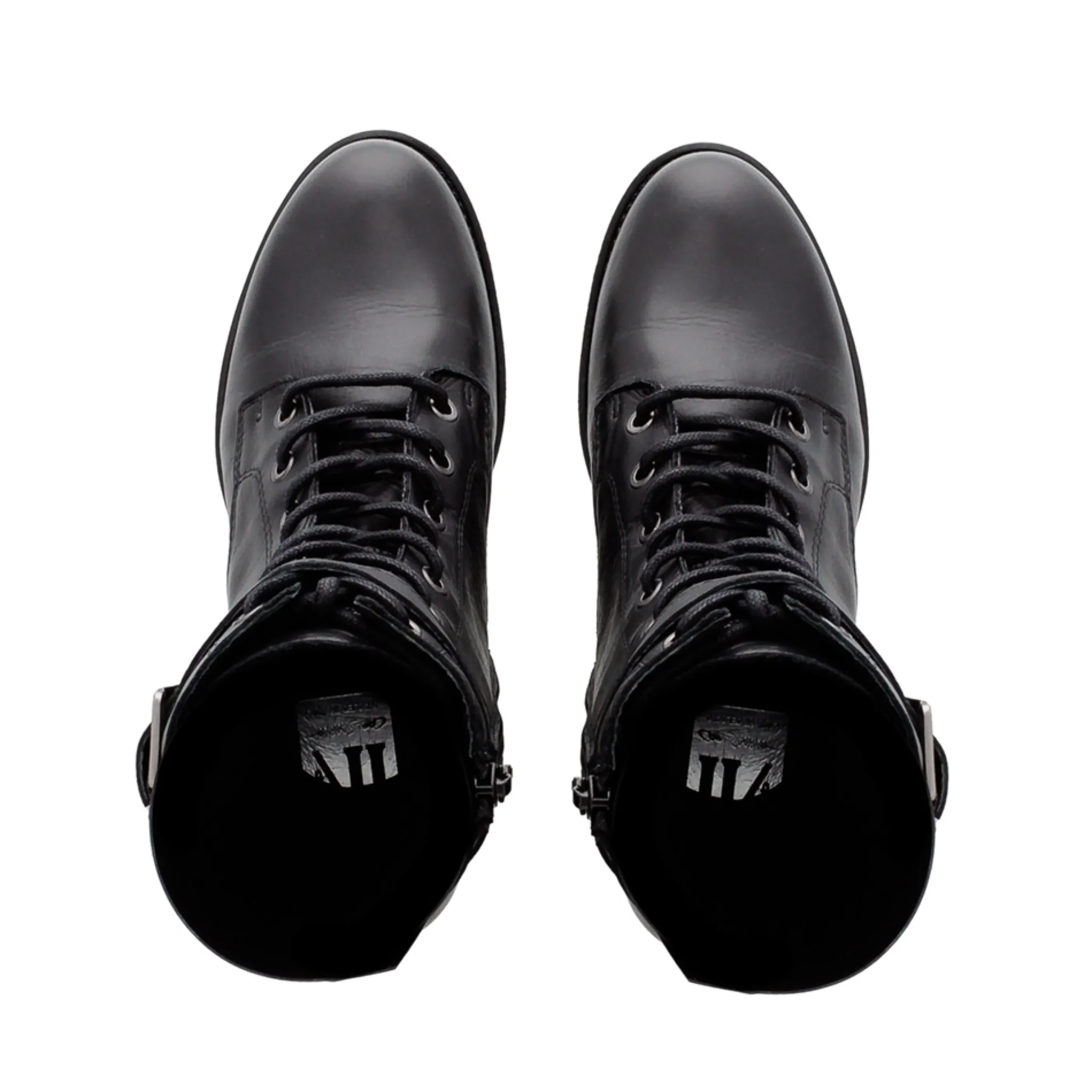 Turner Black Leather Lace Up Ankle Boots