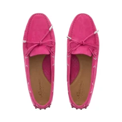 Venerdi Fuchsia Nubuck Suede Loafers