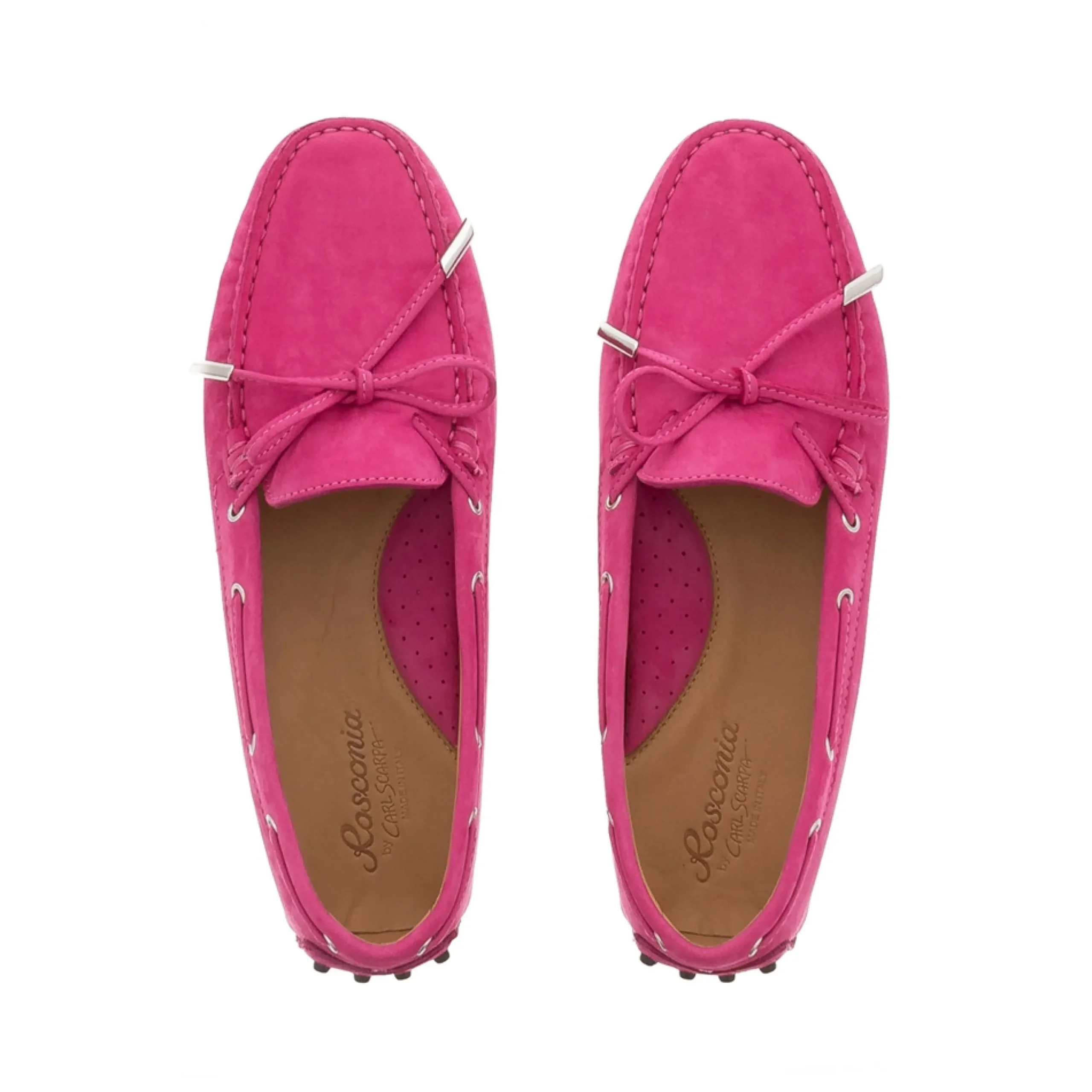 Venerdi Fuchsia Nubuck Suede Loafers