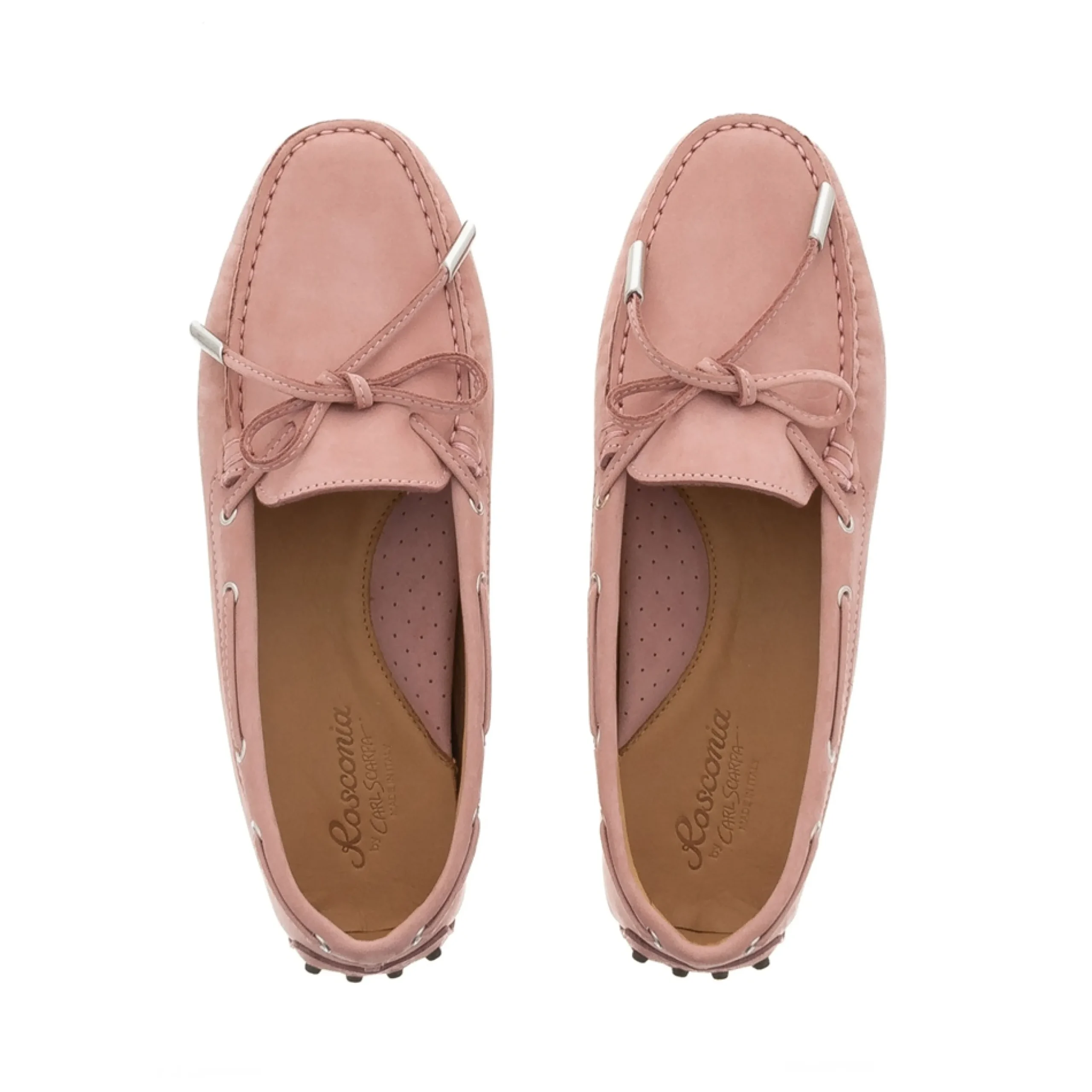 Venerdi Light Pink Nubuck Suede Loafers