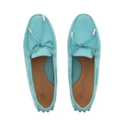 Venerdi Turquoise Nubuck Suede Loafers